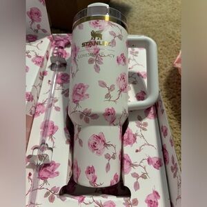 The Stanley X LoveShackFancy Quencher 40oz in Ribbon Rosa | BRAND NEW